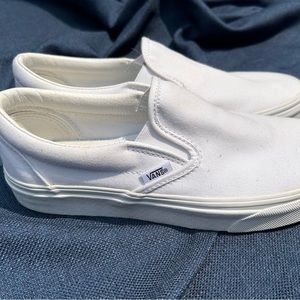Vans white slip on size 7.5